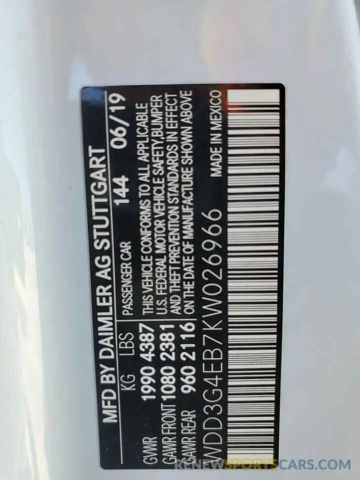 13 Photograph of a damaged car WDD3G4EB7KW026966 MERCEDES-BENZ A-CLASS 2019