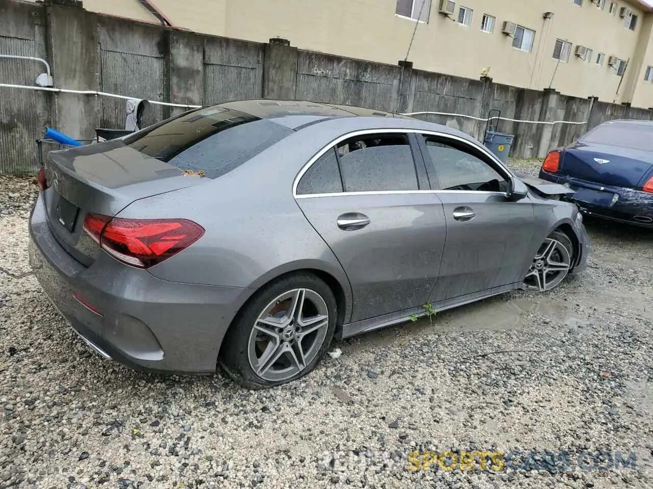 3 Photograph of a damaged car WDD3G4EBXKW014939 MERCEDES-BENZ A-CLASS 2019