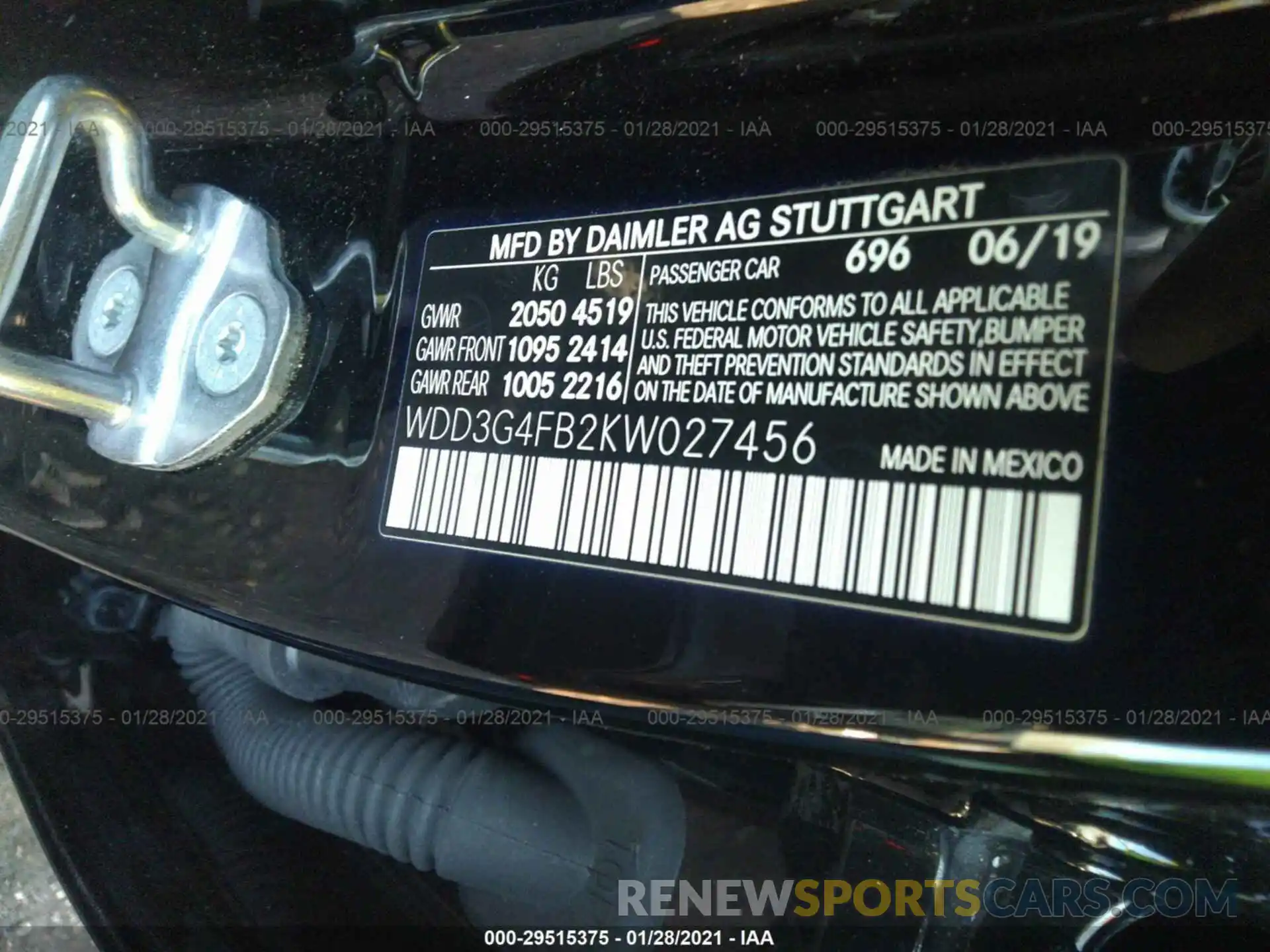 9 Photograph of a damaged car WDD3G4FB2KW027456 MERCEDES-BENZ A-CLASS 2019