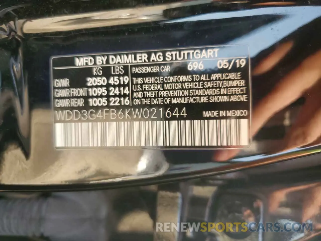 12 Photograph of a damaged car WDD3G4FB6KW021644 MERCEDES-BENZ A-CLASS 2019