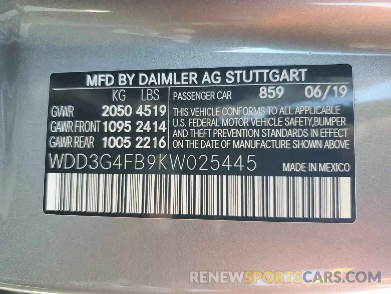 14 Photograph of a damaged car WDD3G4FB9KW025445 MERCEDES-BENZ A-CLASS 2019