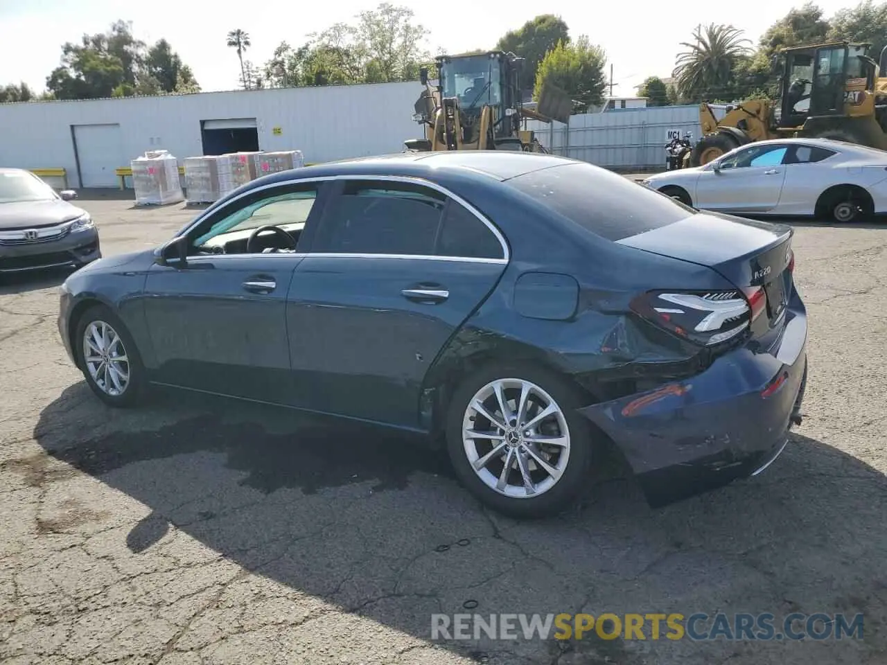 2 Photograph of a damaged car W1K3G4EB9LW046542 MERCEDES-BENZ A-CLASS 2020