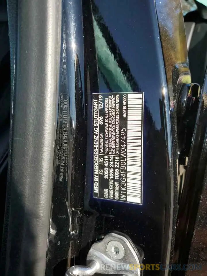 14 Photograph of a damaged car W1K3G4FB0LW047495 MERCEDES-BENZ A-CLASS 2020
