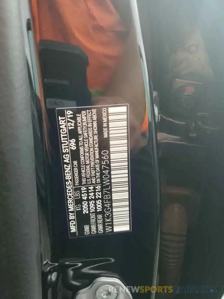 13 Photograph of a damaged car W1K3G4FB7LW047560 MERCEDES-BENZ A-CLASS 2020