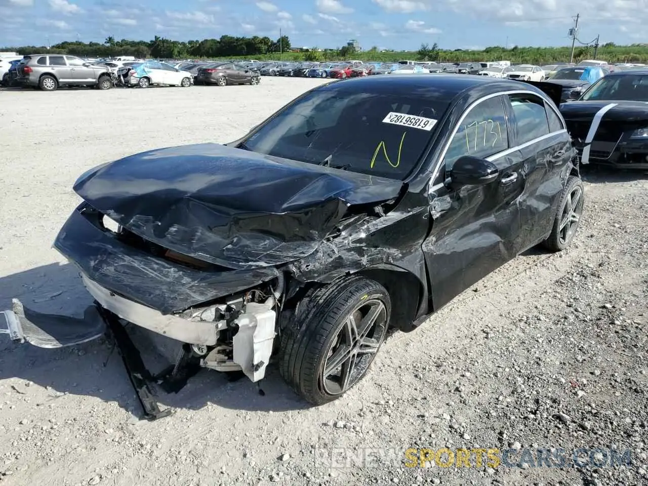 2 Photograph of a damaged car W1K3G4EB0MJ288375 MERCEDES-BENZ A-CLASS 2021