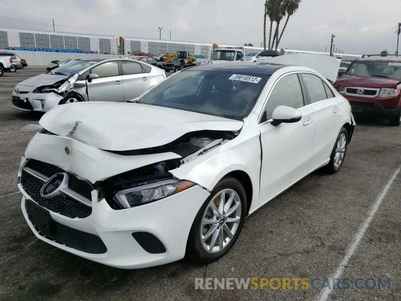 2 Photograph of a damaged car W1K3G4EB9MJ267315 MERCEDES-BENZ A-CLASS 2021