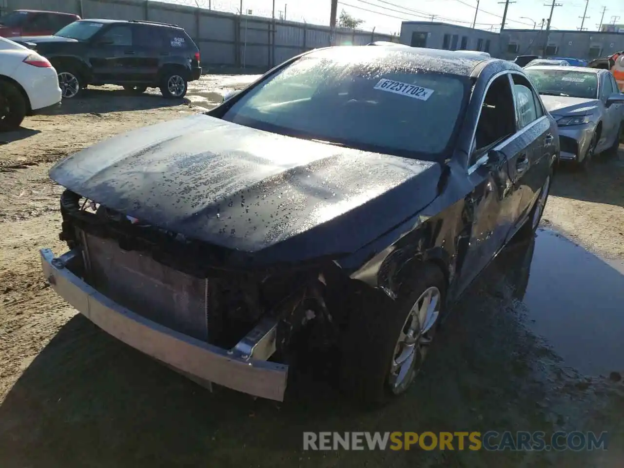 2 Photograph of a damaged car W1K3G4EBXMJ308602 MERCEDES-BENZ A-CLASS 2021