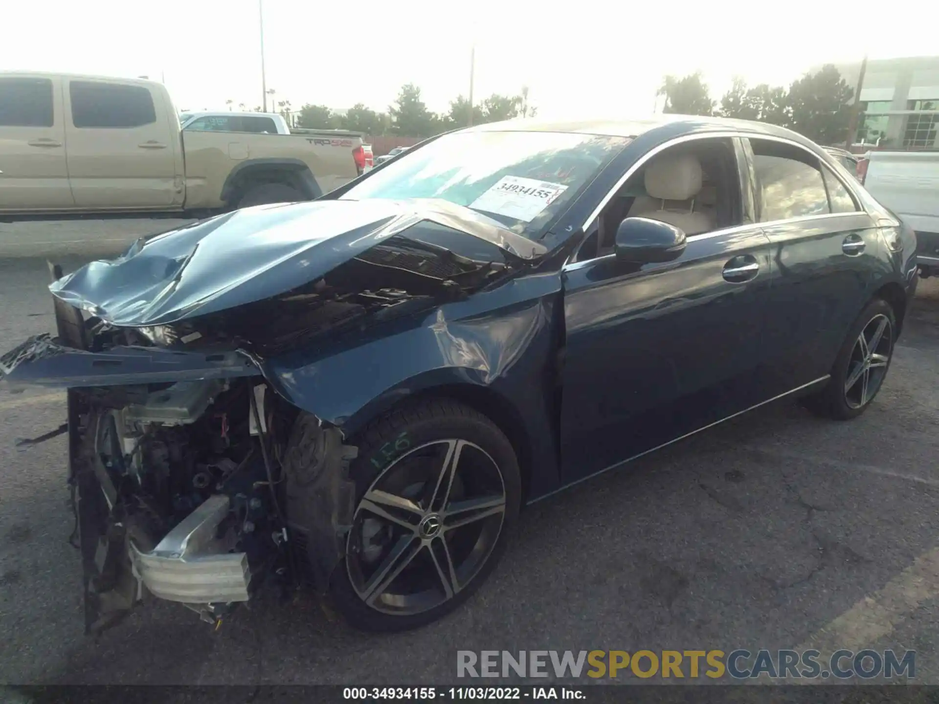 2 Photograph of a damaged car W1K3G4EBXMJ309457 MERCEDES-BENZ A-CLASS 2021