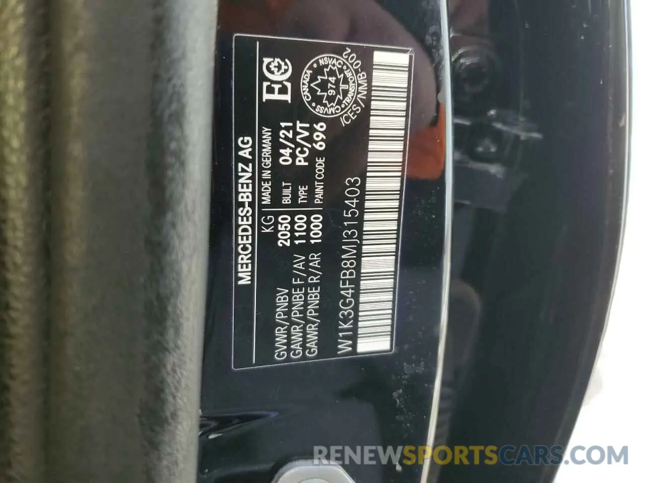 12 Photograph of a damaged car W1K3G4FB8MJ315403 MERCEDES-BENZ A-CLASS 2021