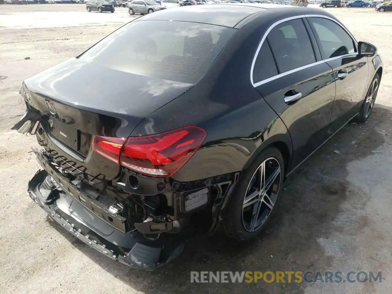 4 Photograph of a damaged car W1K3G4EB3NJ330975 MERCEDES-BENZ A-CLASS 2022