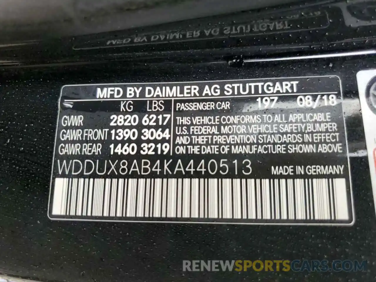 10 Photograph of a damaged car WDDUX8AB4KA440513 MERCEDES-BENZ ALL OTHER 2019