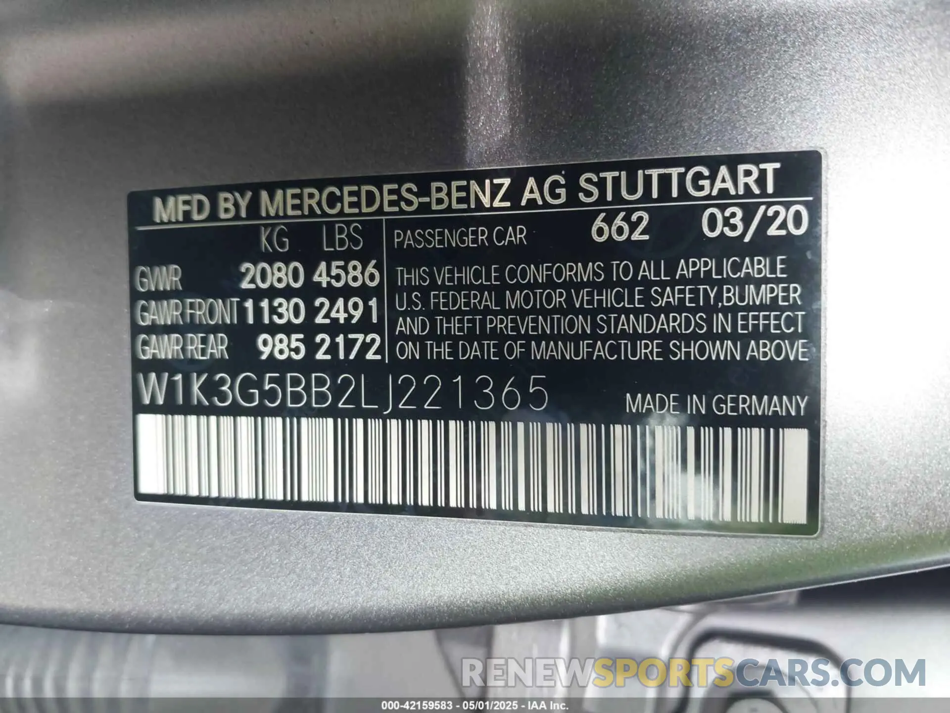 9 Photograph of a damaged car W1K3G5BB2LJ221365 MERCEDES-BENZ AMG A 35 2020