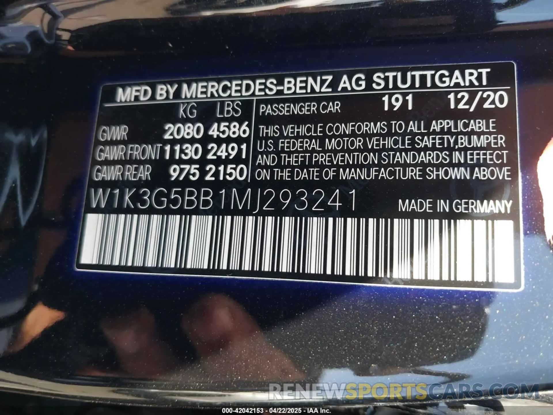 9 Photograph of a damaged car W1K3G5BB1MJ293241 MERCEDES-BENZ AMG A 35 2021