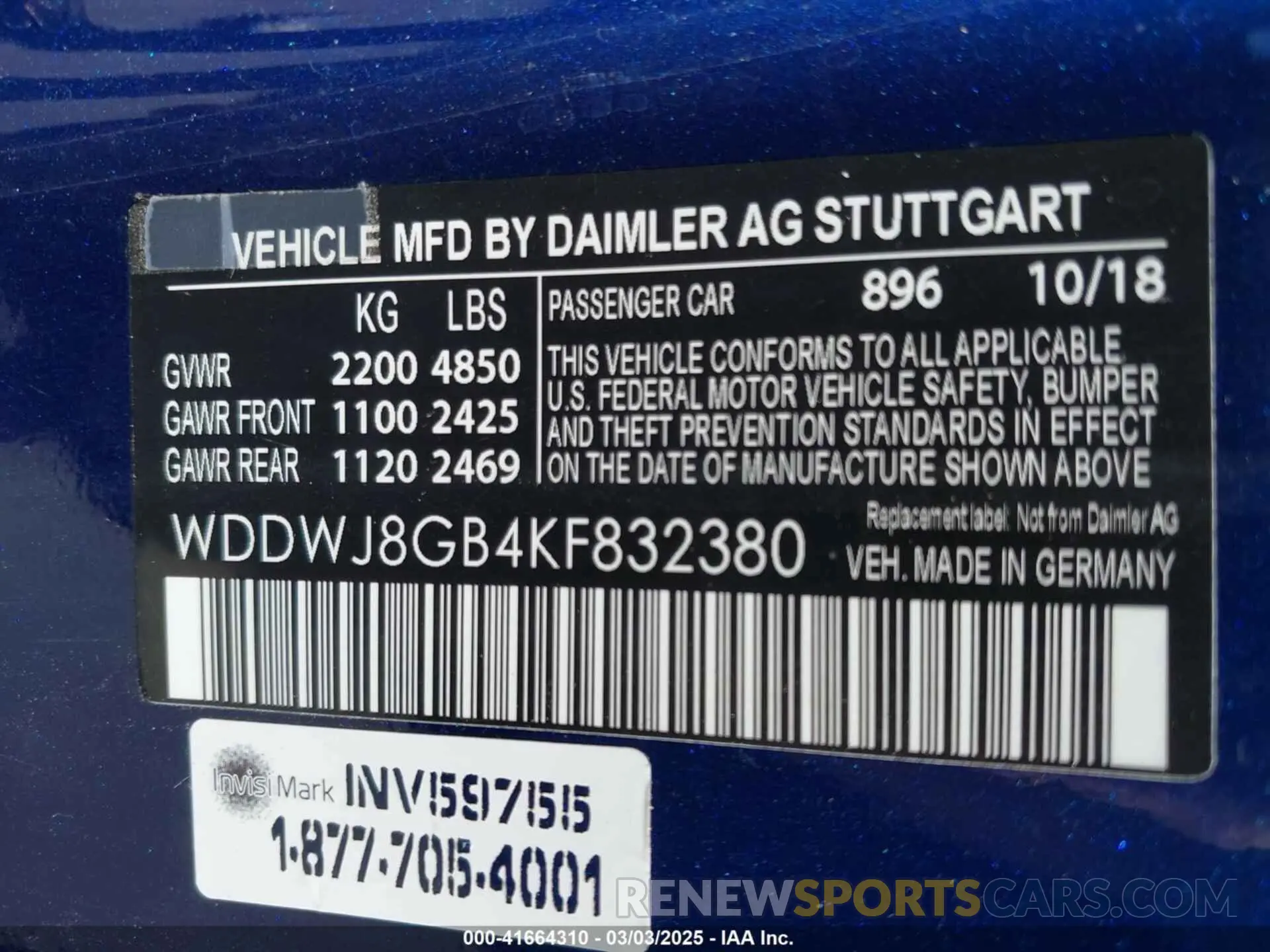 9 Photograph of a damaged car WDDWJ8GB4KF832380 MERCEDES-BENZ AMG C 63 2019