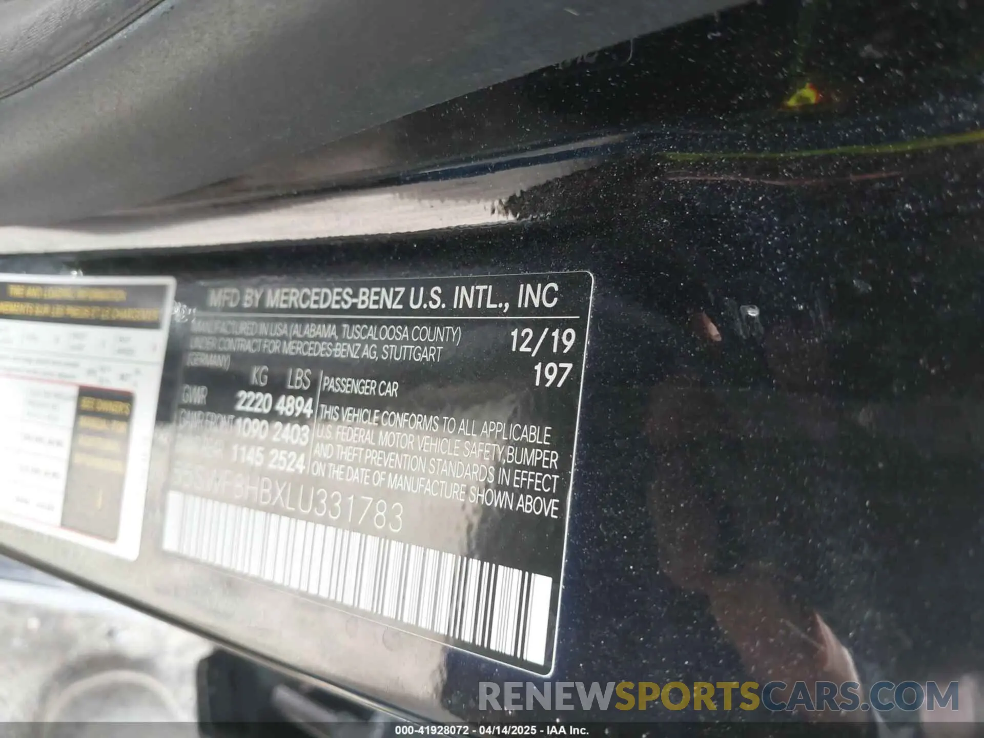 9 Photograph of a damaged car 55SWF8HBXLU331783 MERCEDES-BENZ AMG C 63 2020
