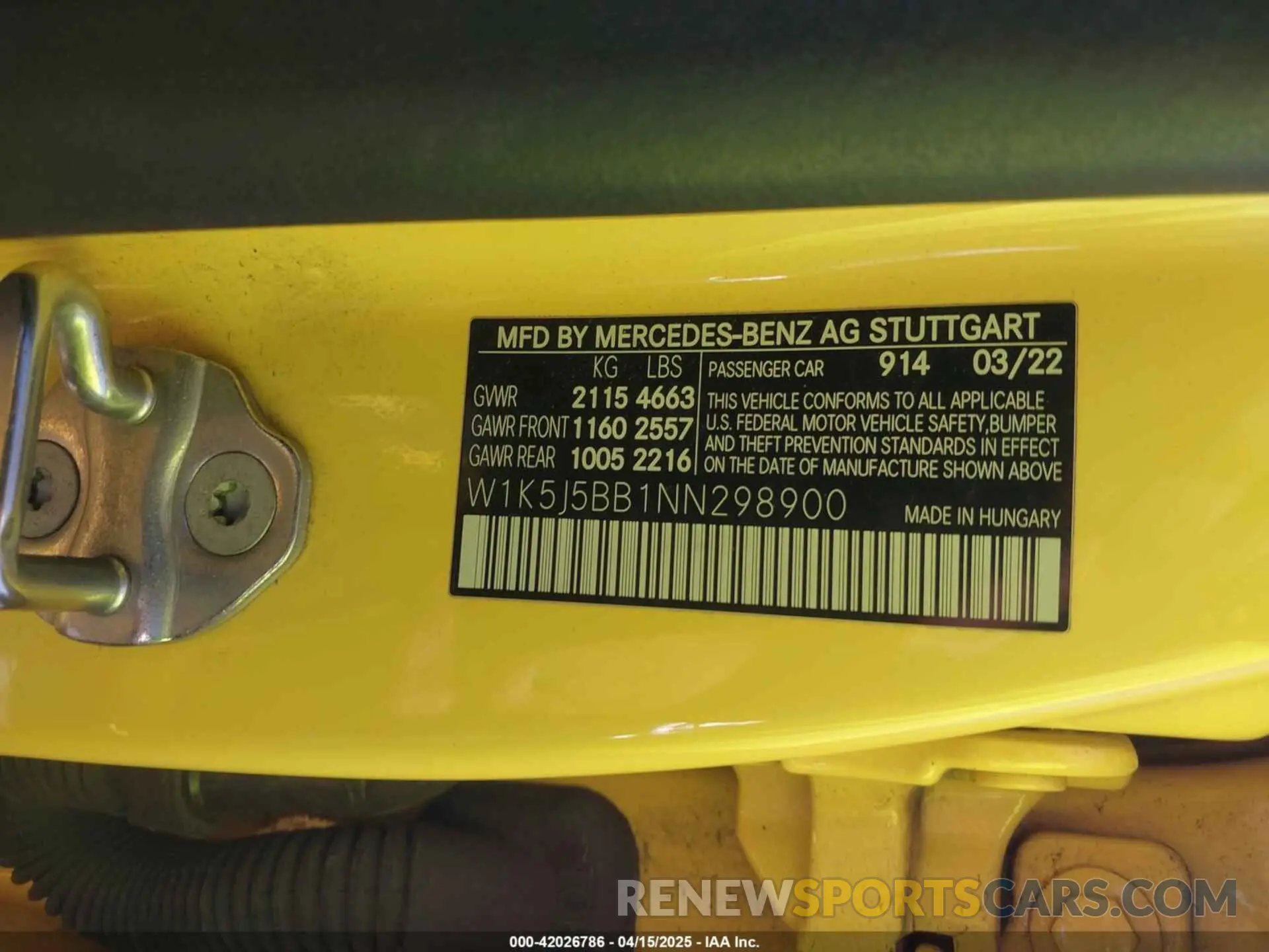 9 Photograph of a damaged car W1K5J5BB1NN298900 MERCEDES-BENZ AMG CLA 35 2022