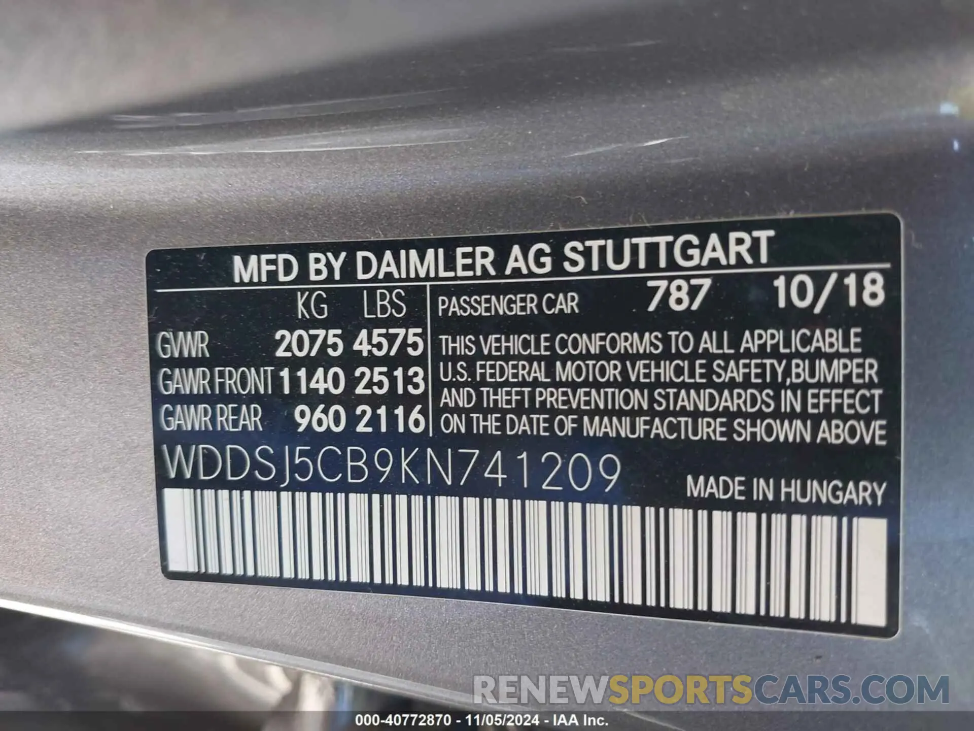 9 Photograph of a damaged car WDDSJ5CB9KN741209 MERCEDES-BENZ AMG CLA 45 2019