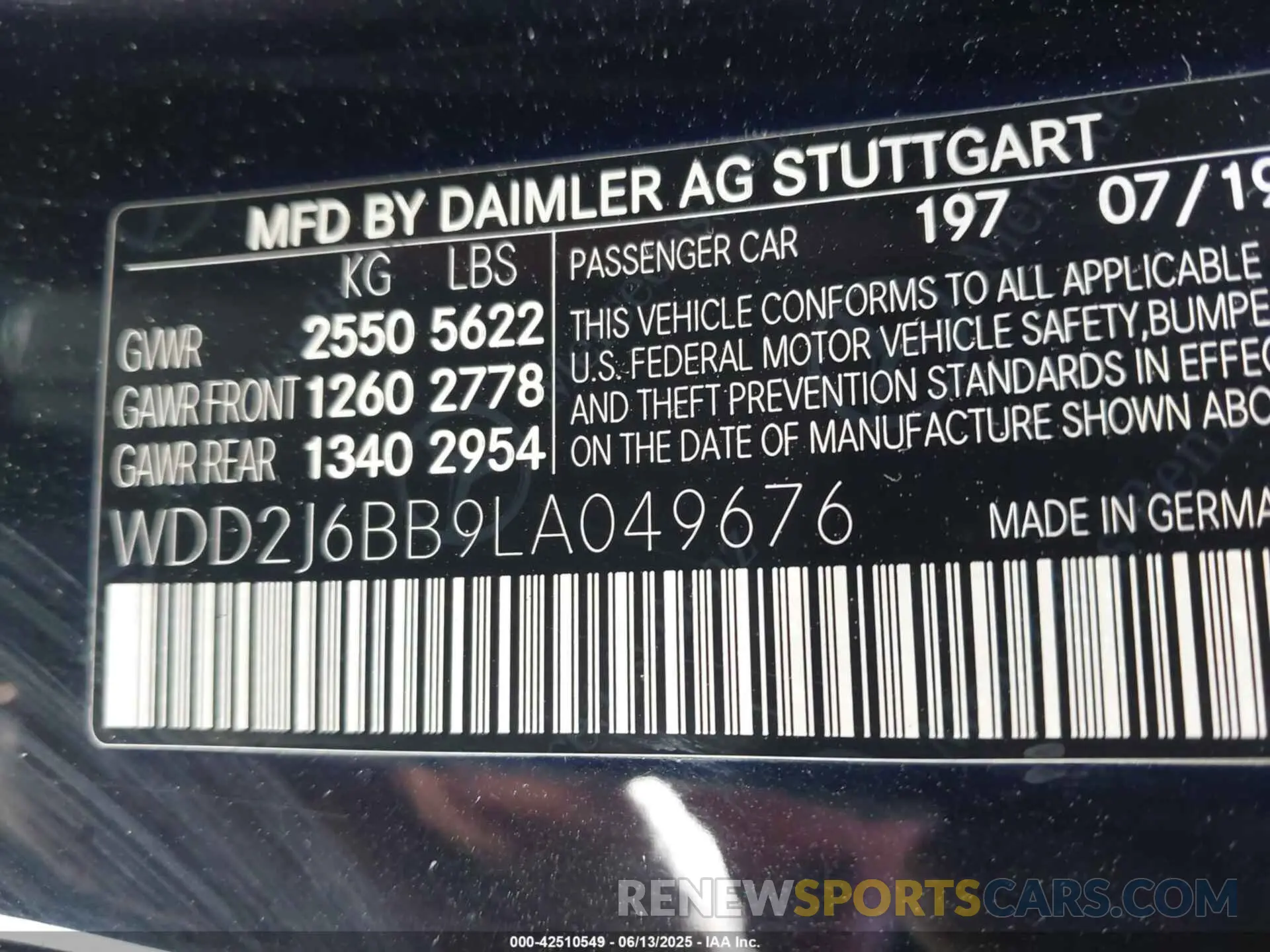 9 Photograph of a damaged car WDD2J6BB9LA049676 MERCEDES-BENZ AMG CLS 53 2020