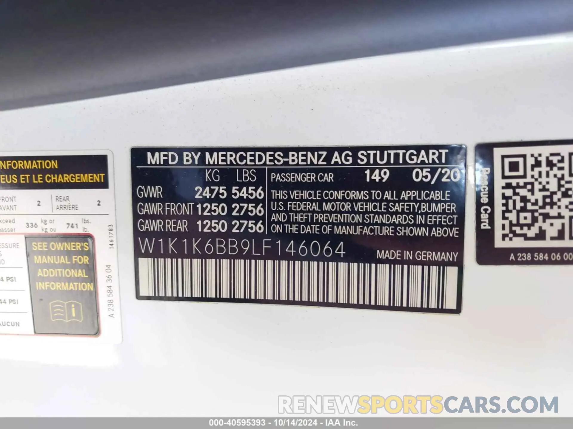 9 Photograph of a damaged car W1K1K6BB9LF146064 MERCEDES-BENZ AMG E 53 2020