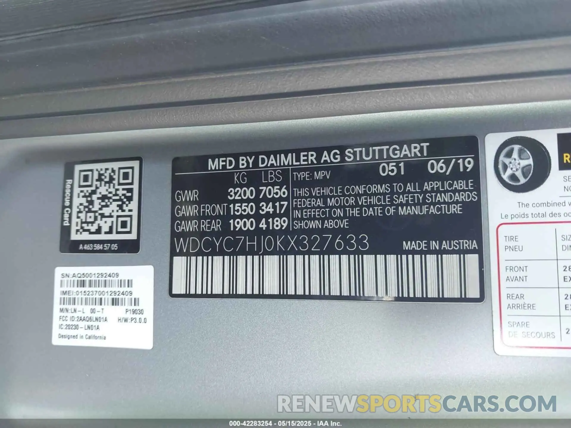 9 Photograph of a damaged car WDCYC7HJ0KX327633 MERCEDES-BENZ AMG G 63 2019