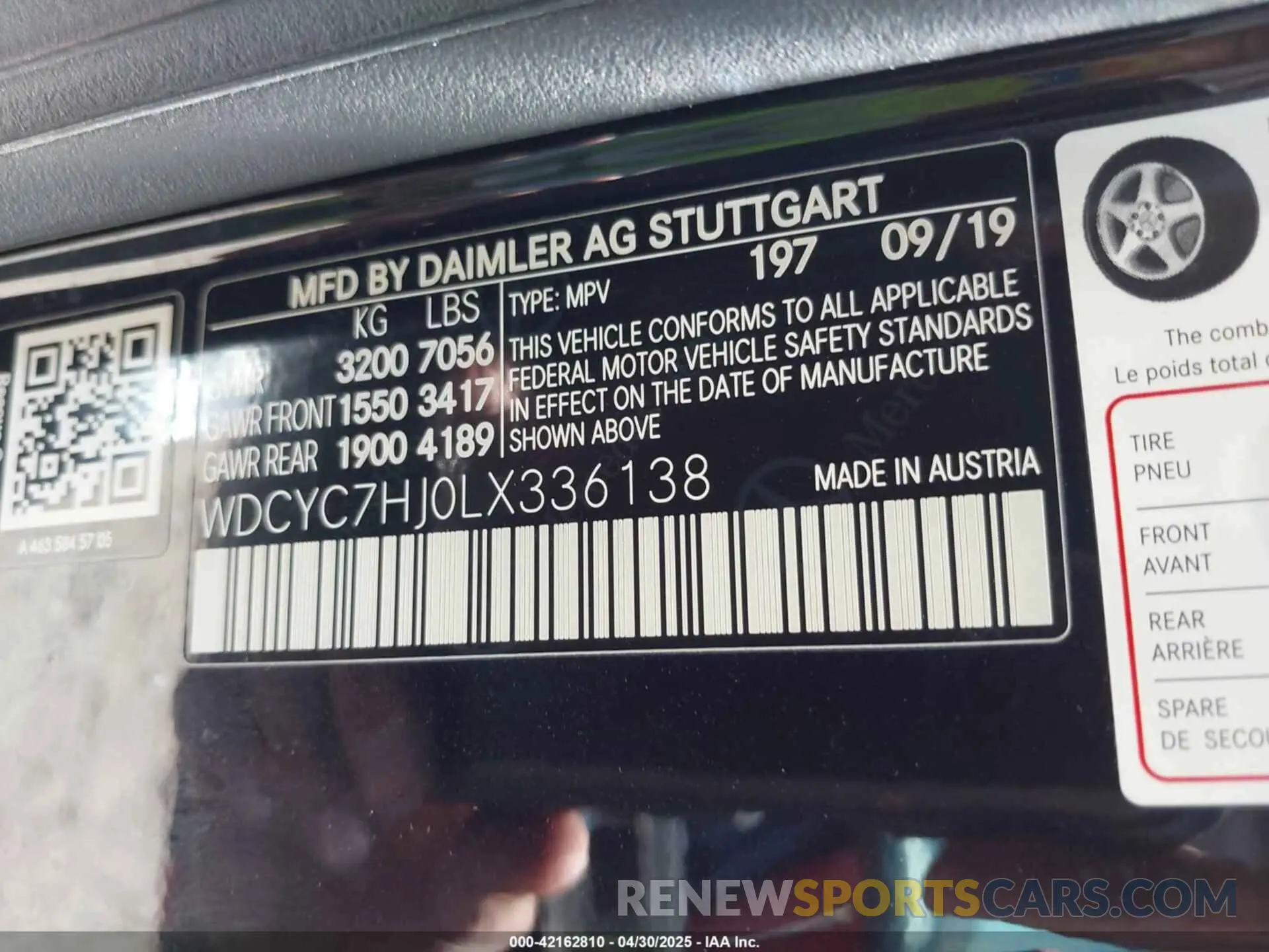 9 Photograph of a damaged car WDCYC7HJ0LX336138 MERCEDES-BENZ AMG G 63 2020