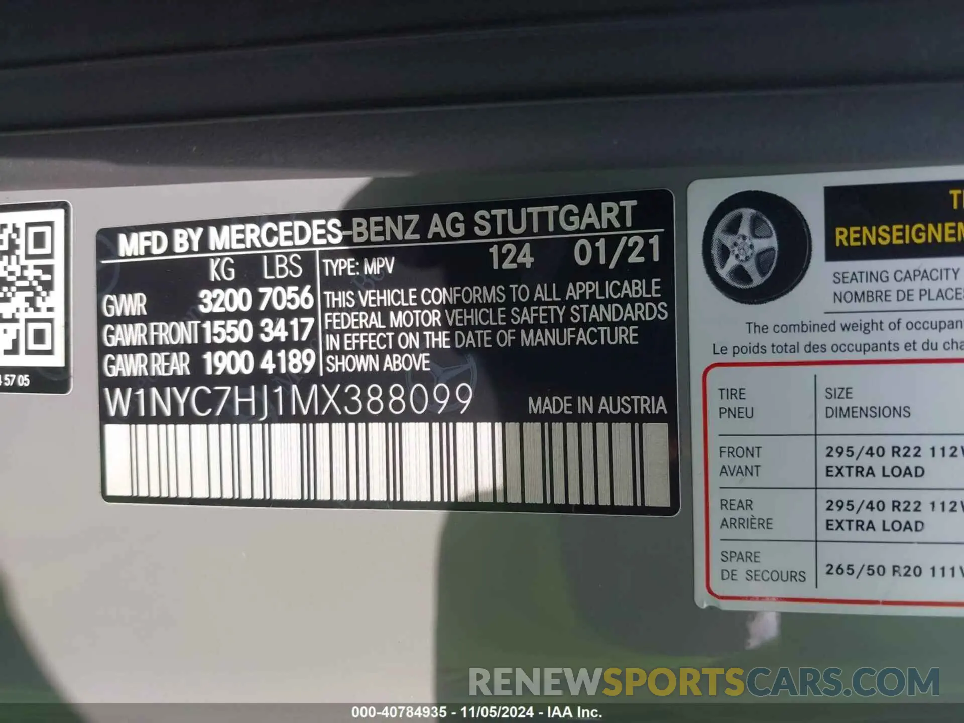 9 Photograph of a damaged car W1NYC7HJ1MX388099 MERCEDES-BENZ AMG G 63 2021