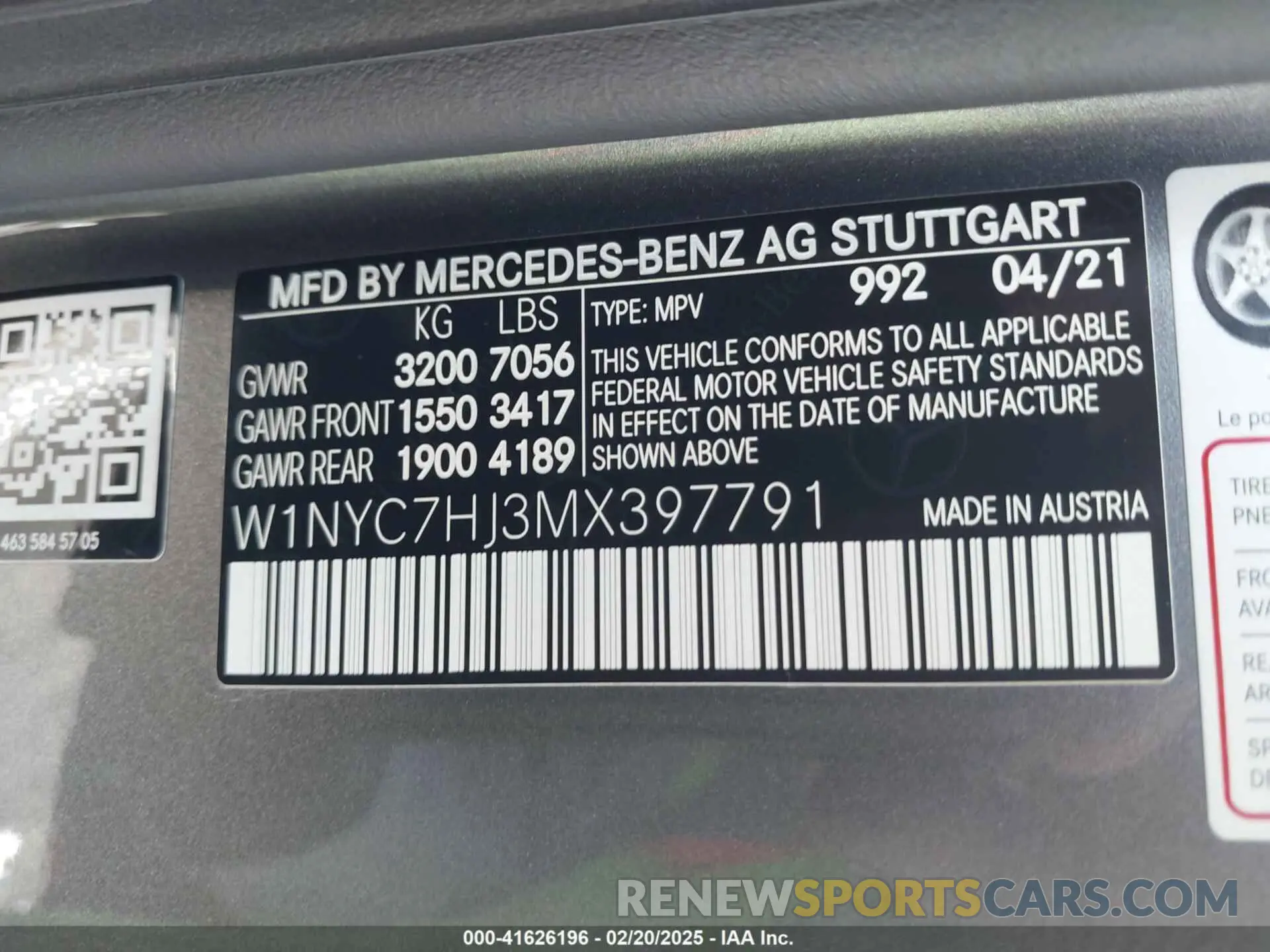 9 Photograph of a damaged car W1NYC7HJ3MX397791 MERCEDES-BENZ AMG G 63 2021