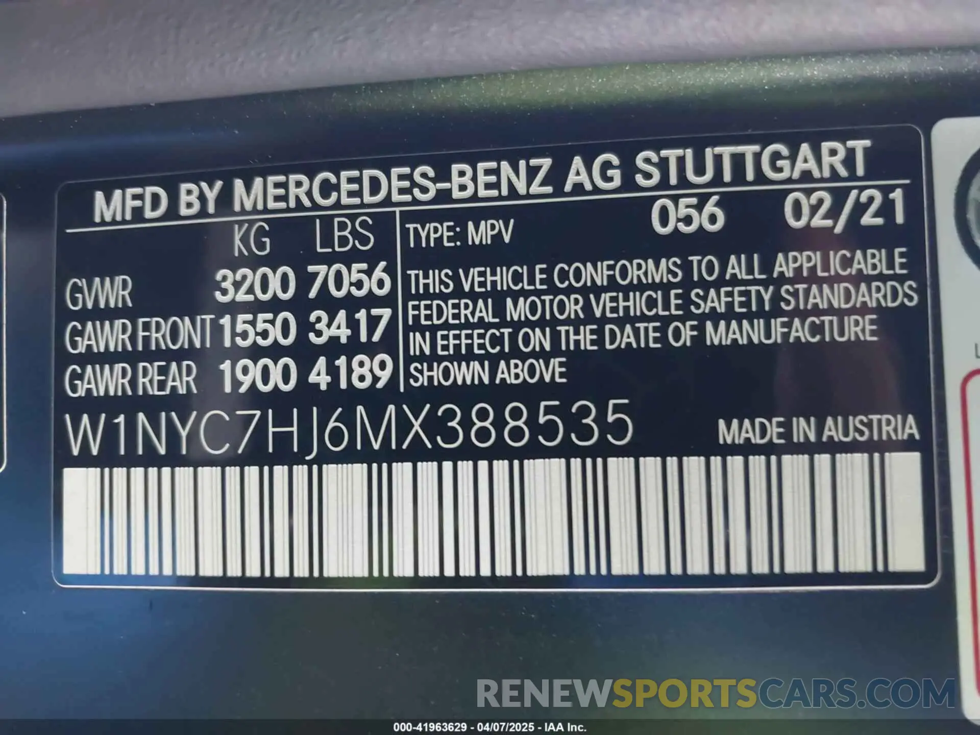 9 Photograph of a damaged car W1NYC7HJ6MX388535 MERCEDES-BENZ AMG G 63 2021