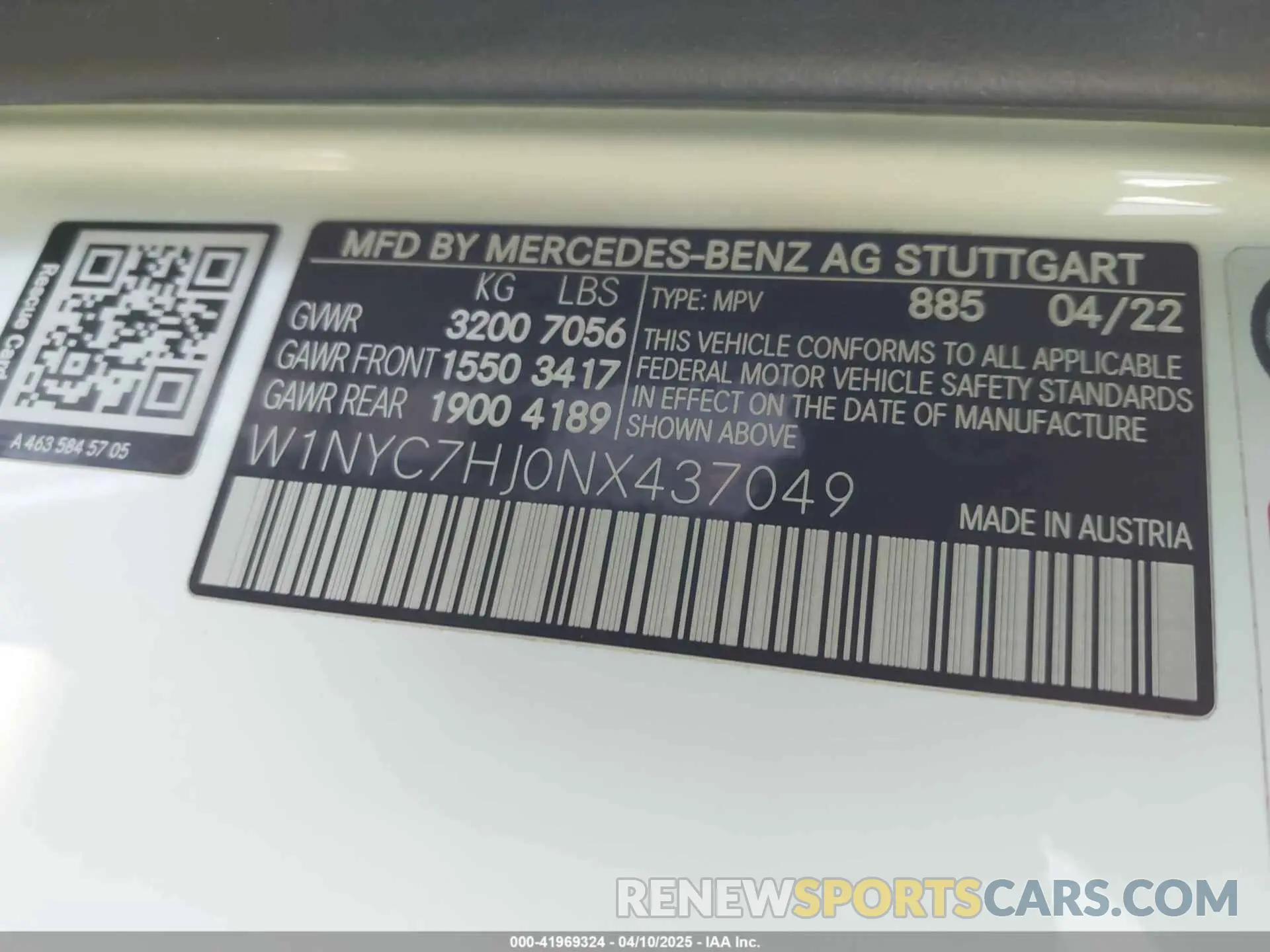 9 Photograph of a damaged car W1NYC7HJ0NX437049 MERCEDES-BENZ AMG G 63 2022