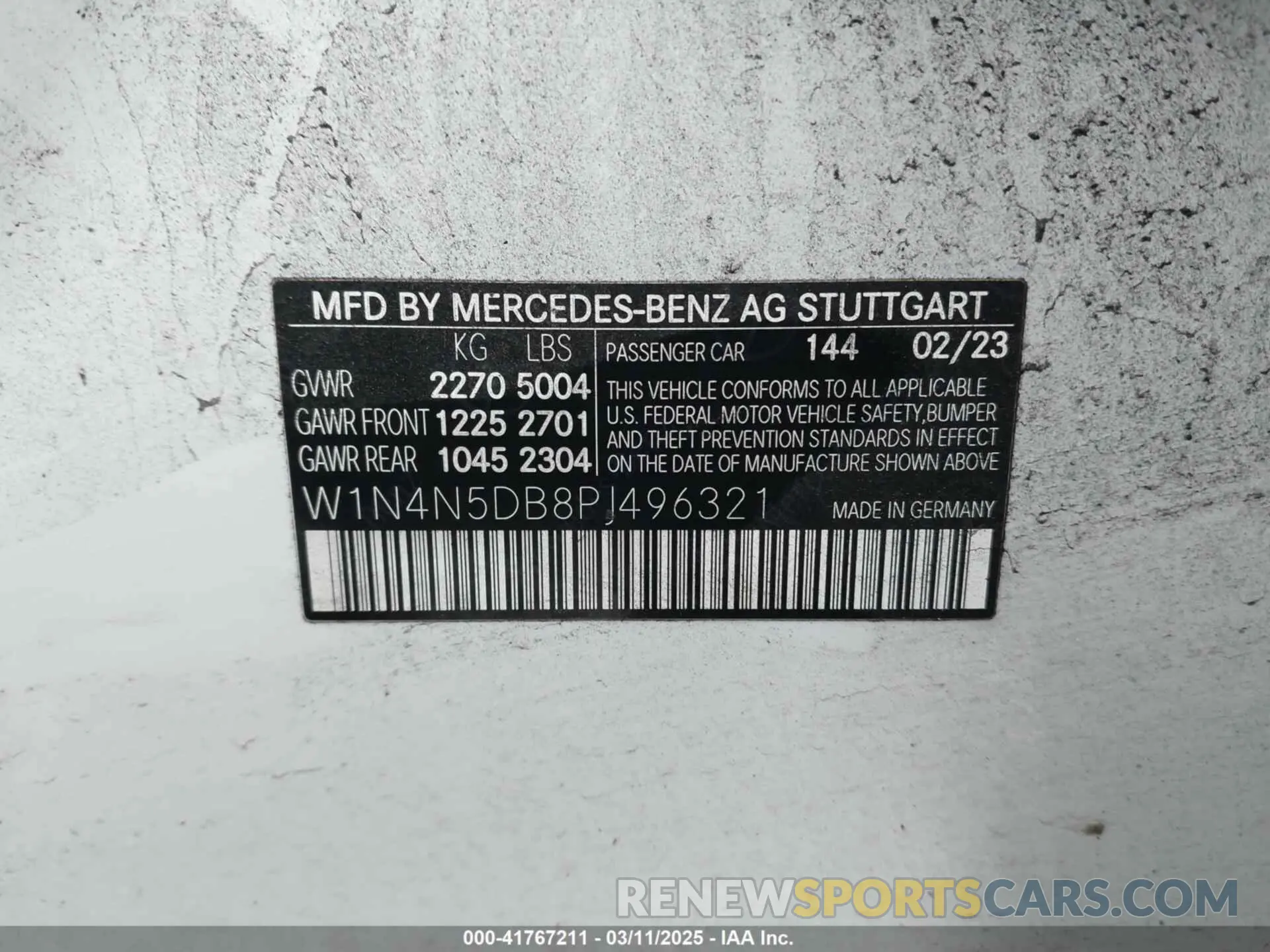 9 Photograph of a damaged car W1N4N5DB8PJ496321 MERCEDES-BENZ AMG GLA 45 2023