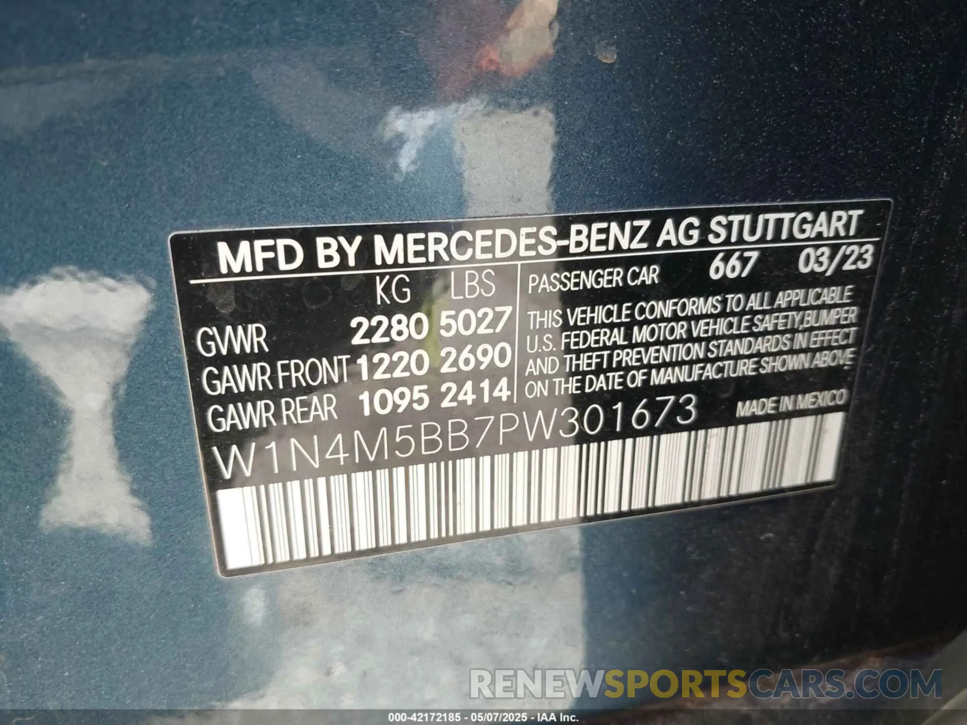 9 Photograph of a damaged car W1N4M5BB7PW301673 MERCEDES-BENZ AMG GLB 35 2023