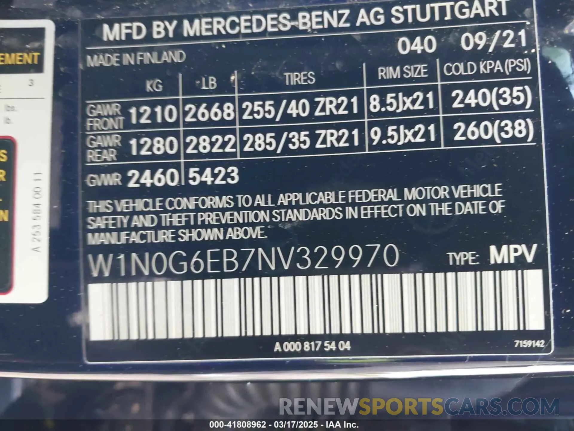 9 Photograph of a damaged car W1N0G6EB7NV329970 MERCEDES-BENZ AMG GLC 43 2022