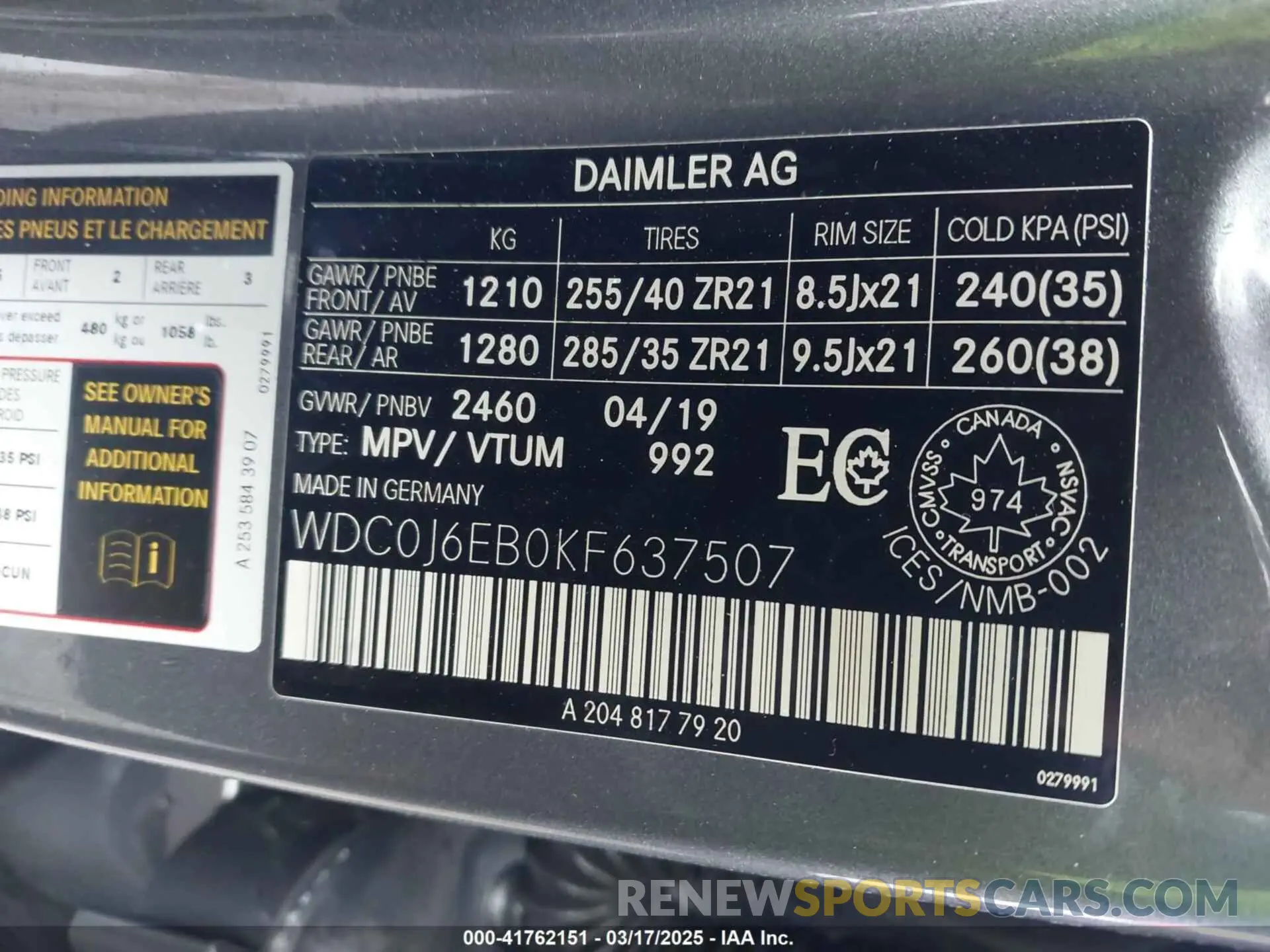 9 Photograph of a damaged car WDC0J6EB0KF637507 MERCEDES-BENZ AMG GLC 43 COUPE 2019