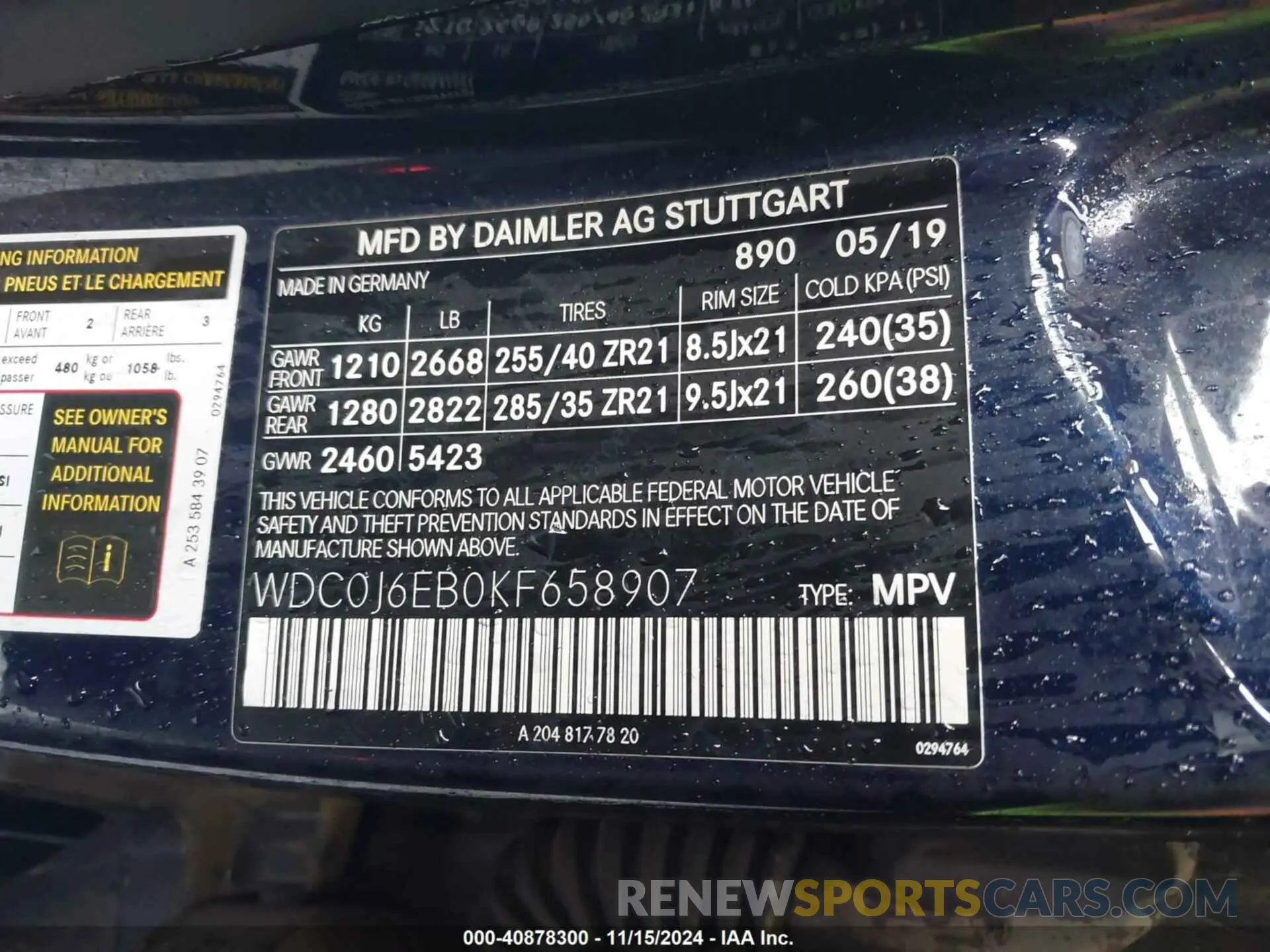 9 Photograph of a damaged car WDC0J6EB0KF658907 MERCEDES-BENZ AMG GLC 43 COUPE 2019