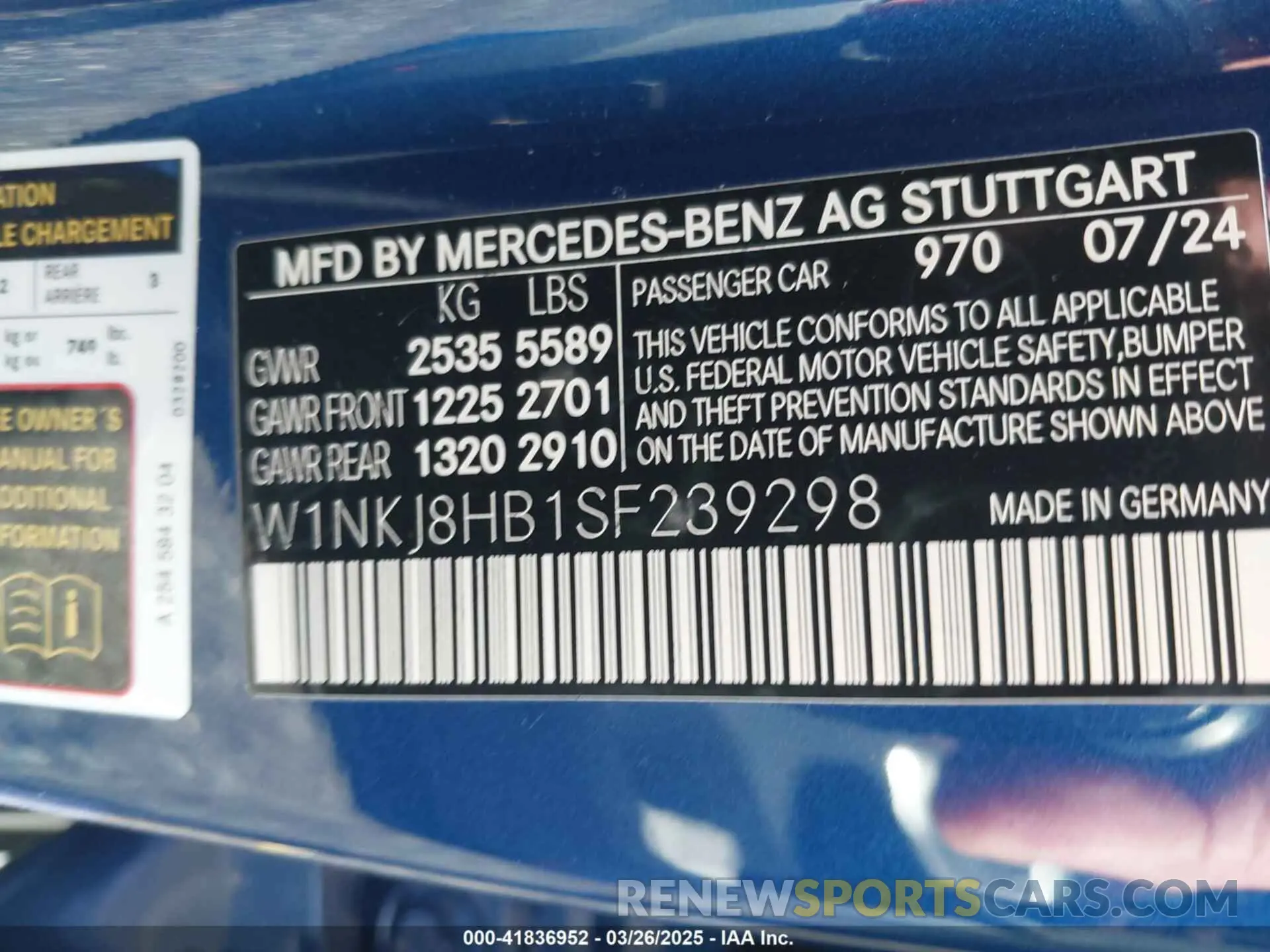9 Photograph of a damaged car W1NKJ8HB1SF239298 MERCEDES-BENZ AMG GLC 43 COUPE 2025