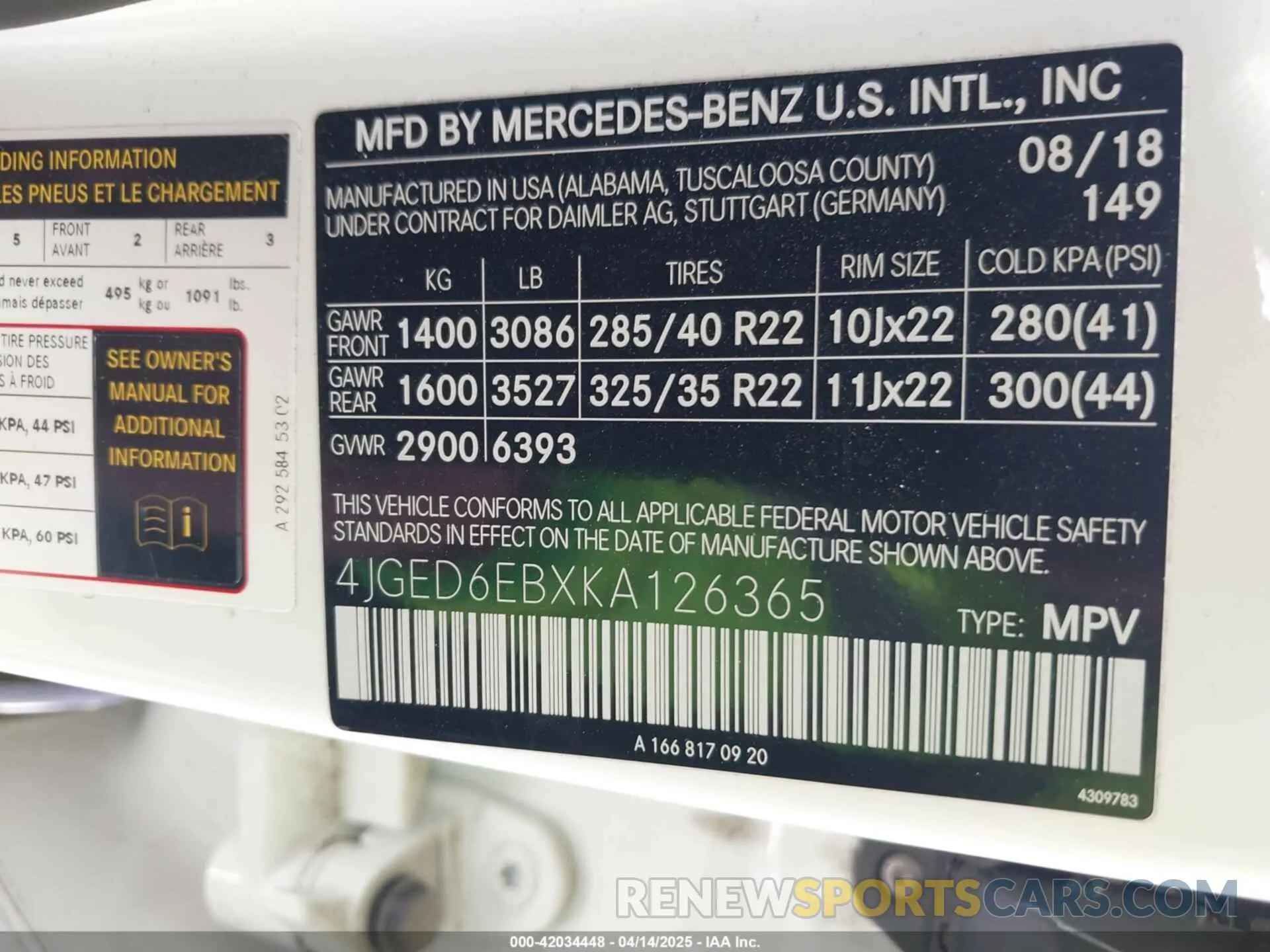 9 Photograph of a damaged car 4JGED6EBXKA126365 MERCEDES-BENZ AMG GLE 43 COUPE 2019