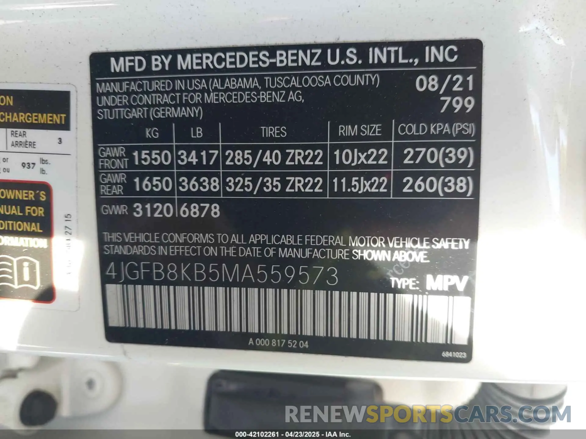 9 Photograph of a damaged car 4JGFB8KB5MA559573 MERCEDES-BENZ AMG GLE 63 2021