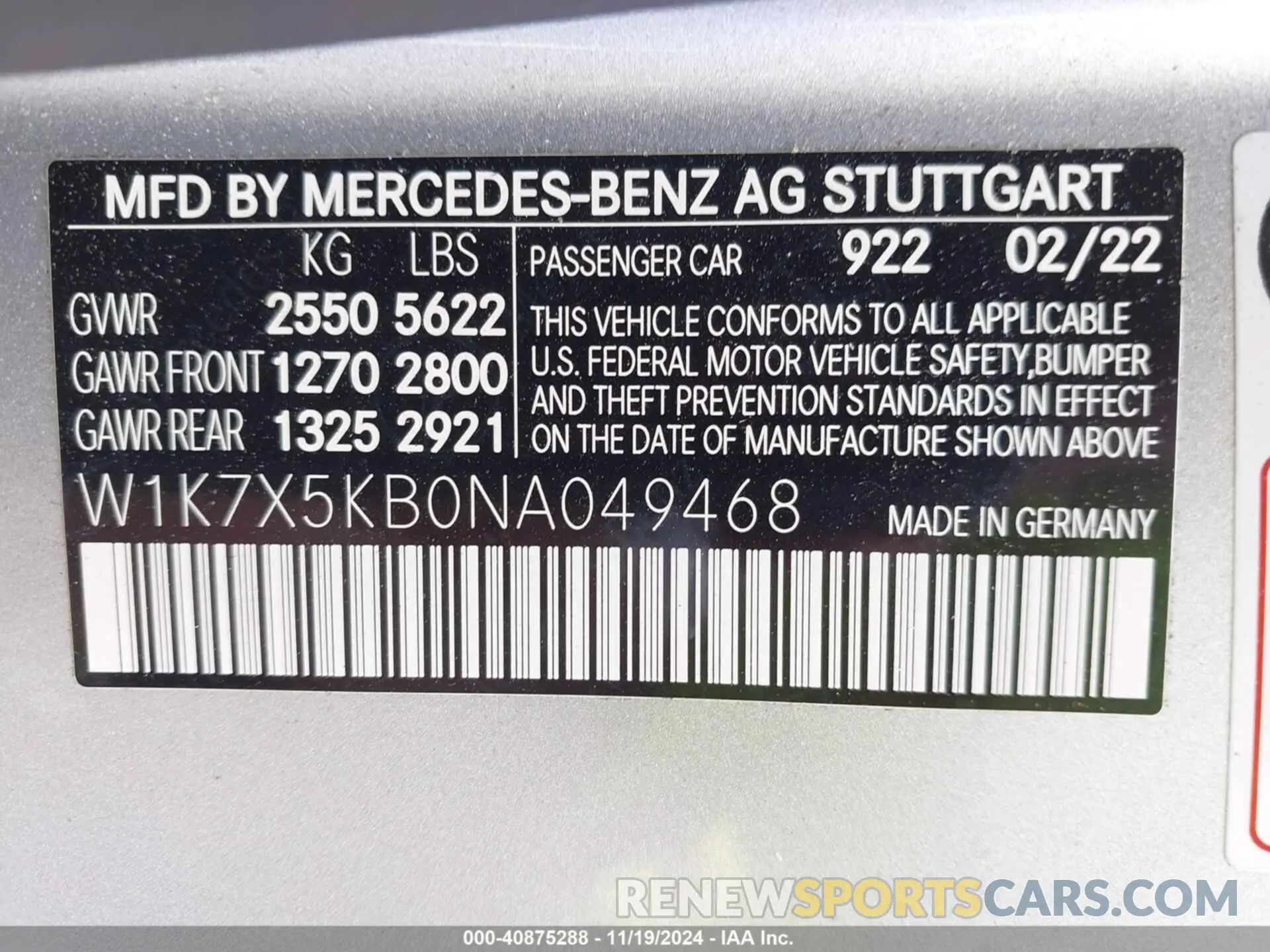 9 Photograph of a damaged car W1K7X5KB0NA049468 MERCEDES-BENZ AMG GT 43 4-DOOR COUPE 2022