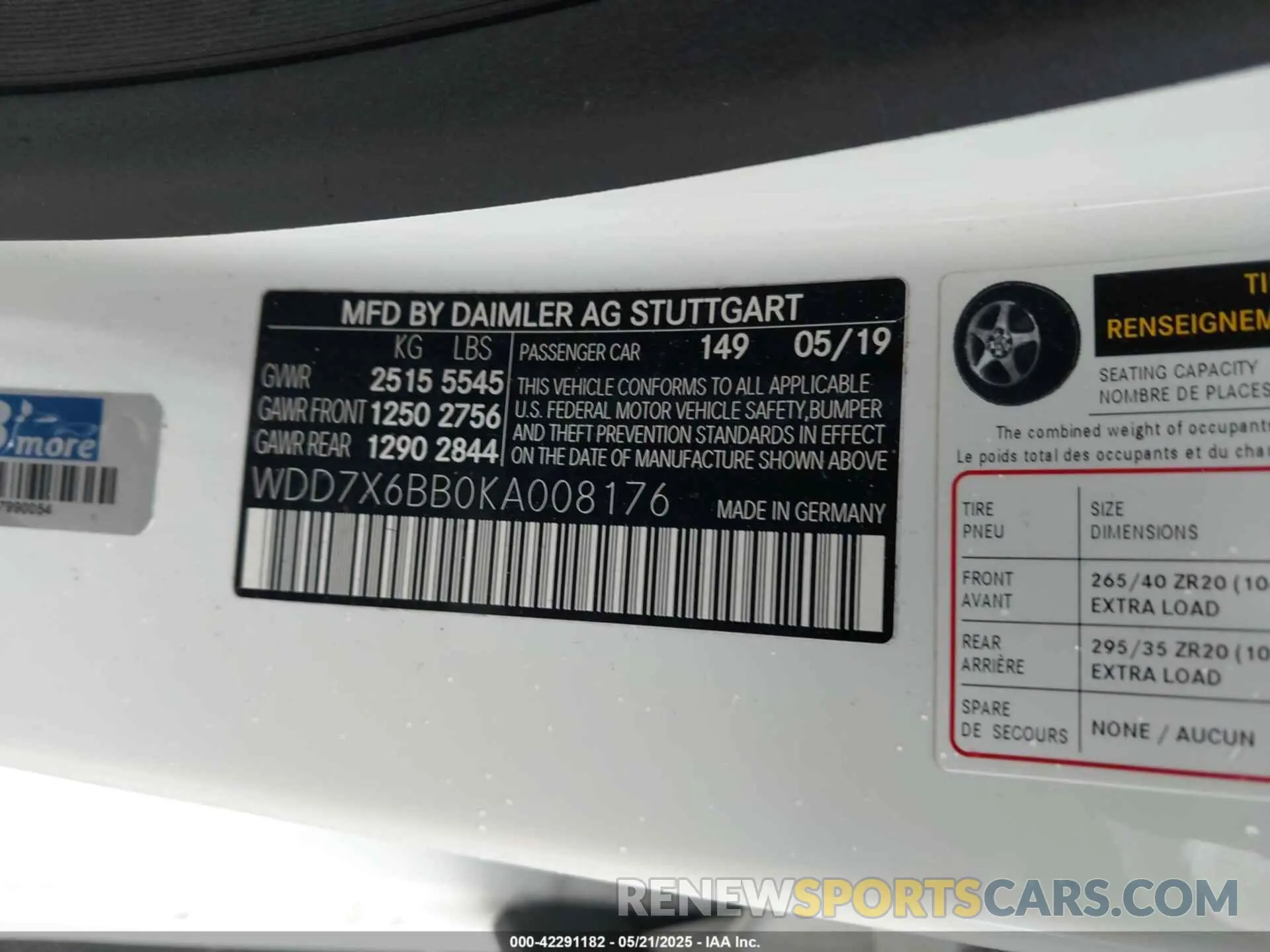9 Photograph of a damaged car WDD7X6BB0KA008176 MERCEDES-BENZ AMG GT 53 4-DOOR COUPE 2019
