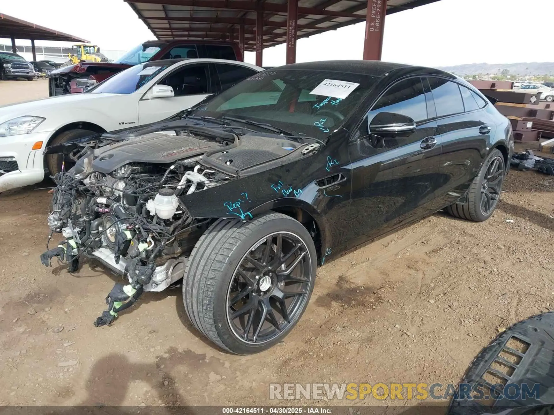 2 Photograph of a damaged car WDD7X6BB3LA014975 MERCEDES-BENZ AMG GT 53 4-DOOR COUPE 2020