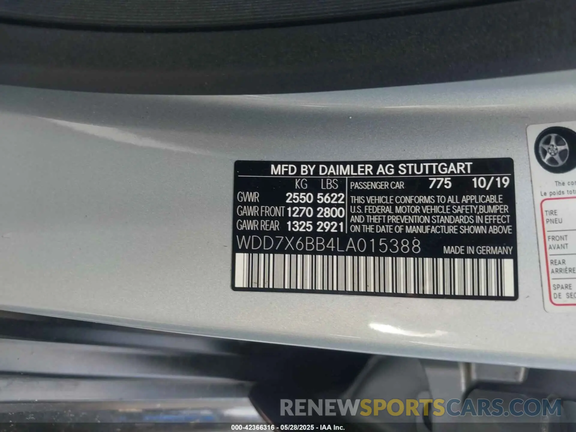 9 Photograph of a damaged car WDD7X6BB4LA015388 MERCEDES-BENZ AMG GT 53 4-DOOR COUPE 2020