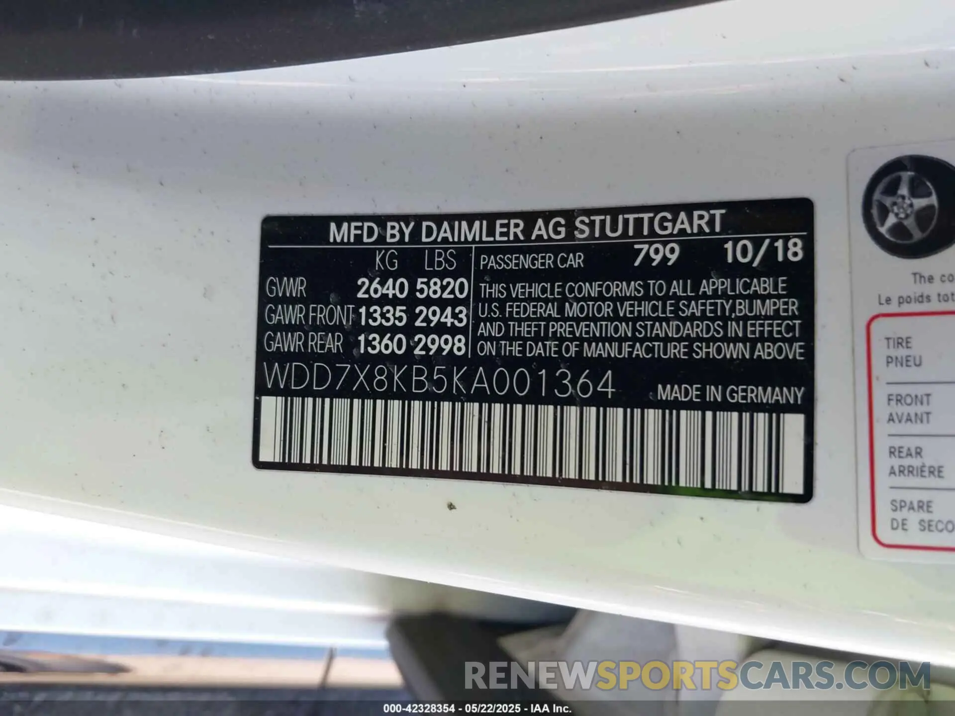 9 Photograph of a damaged car WDD7X8KB5KA001364 MERCEDES-BENZ AMG GT 63 4-DOOR COUPE 2019