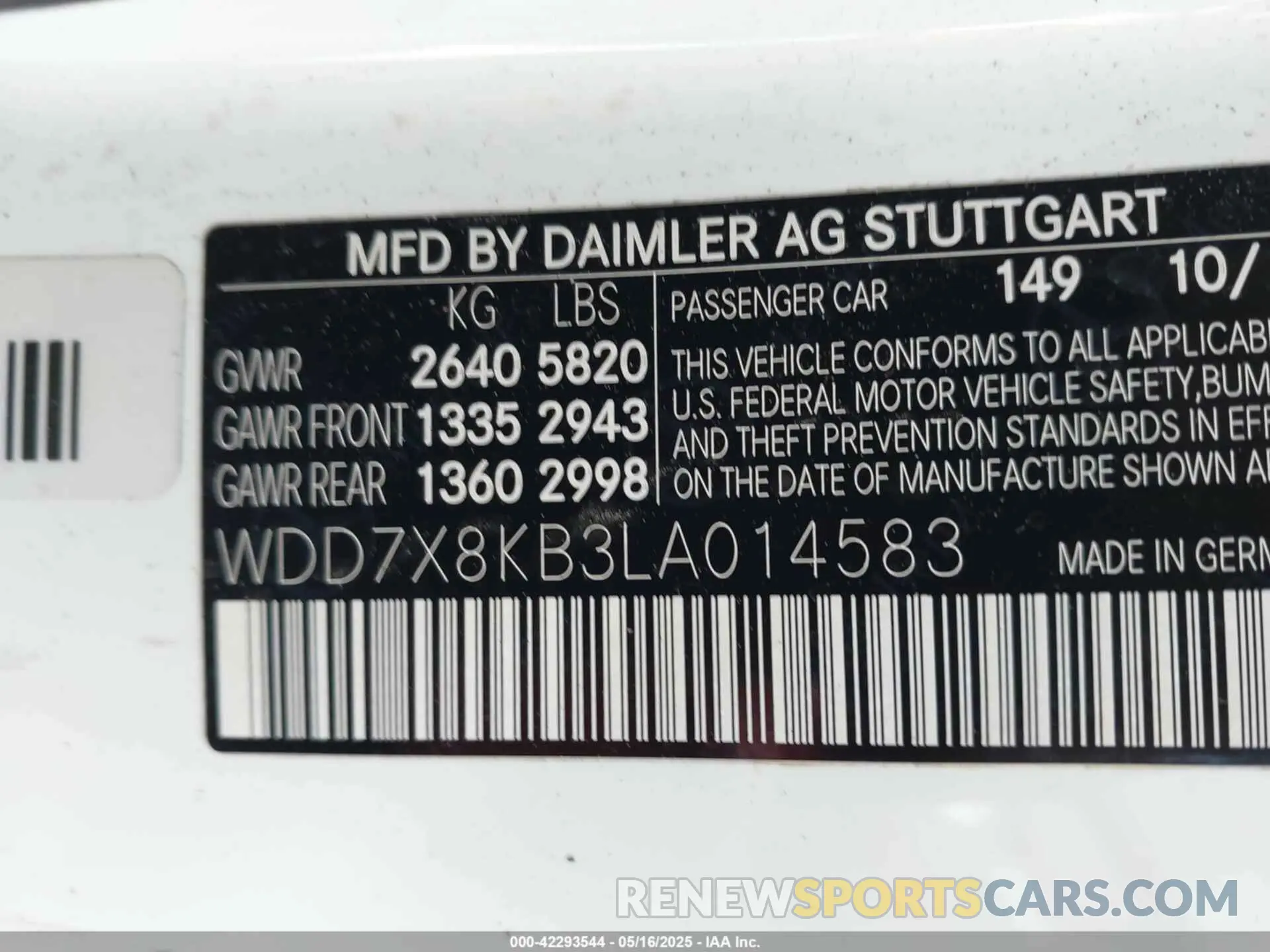 9 Photograph of a damaged car WDD7X8KB3LA014583 MERCEDES-BENZ AMG GT 63 4-DOOR COUPE 2020