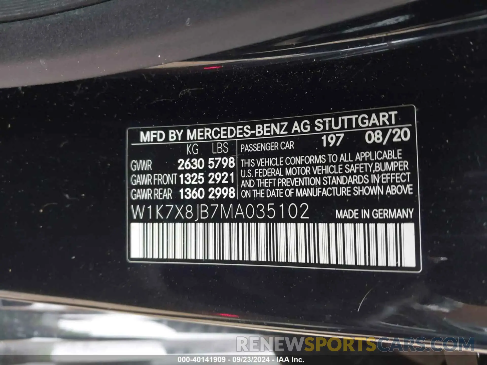 9 Photograph of a damaged car W1K7X8JB7MA035102 MERCEDES-BENZ AMG GT 63 4-DOOR COUPE 2021