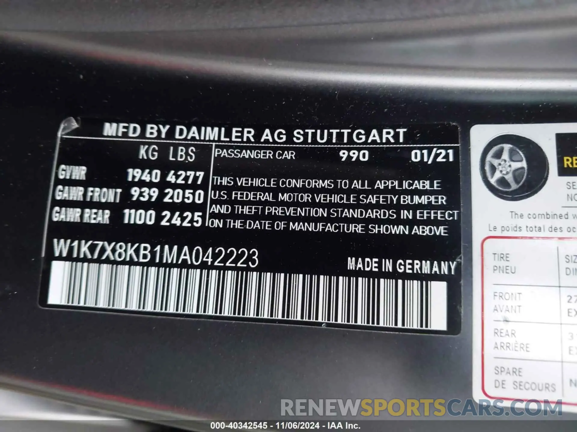9 Photograph of a damaged car W1K7X8KB5MA042726 MERCEDES-BENZ AMG GT 63 4-DOOR COUPE 2021