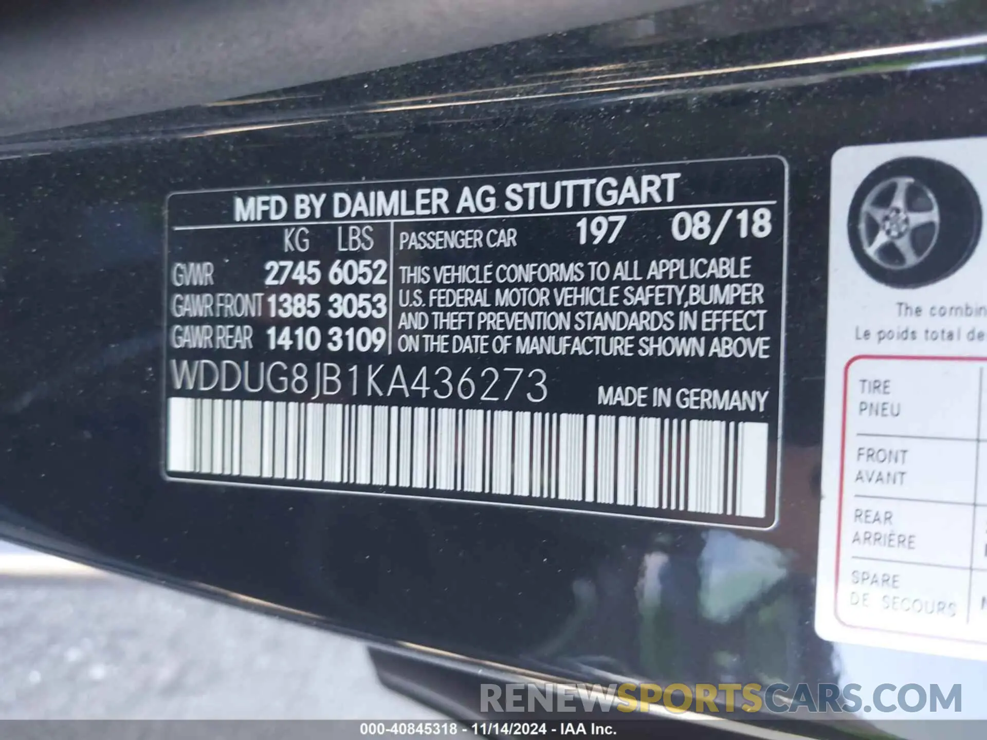 9 Photograph of a damaged car WDDUG8JB1KA436273 MERCEDES-BENZ AMG S 63 2019