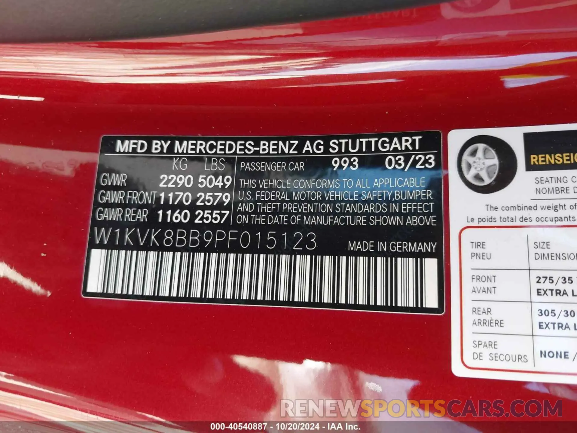 9 Photograph of a damaged car W1KVK8BB9PF015123 MERCEDES-BENZ AMG SL 63 2023