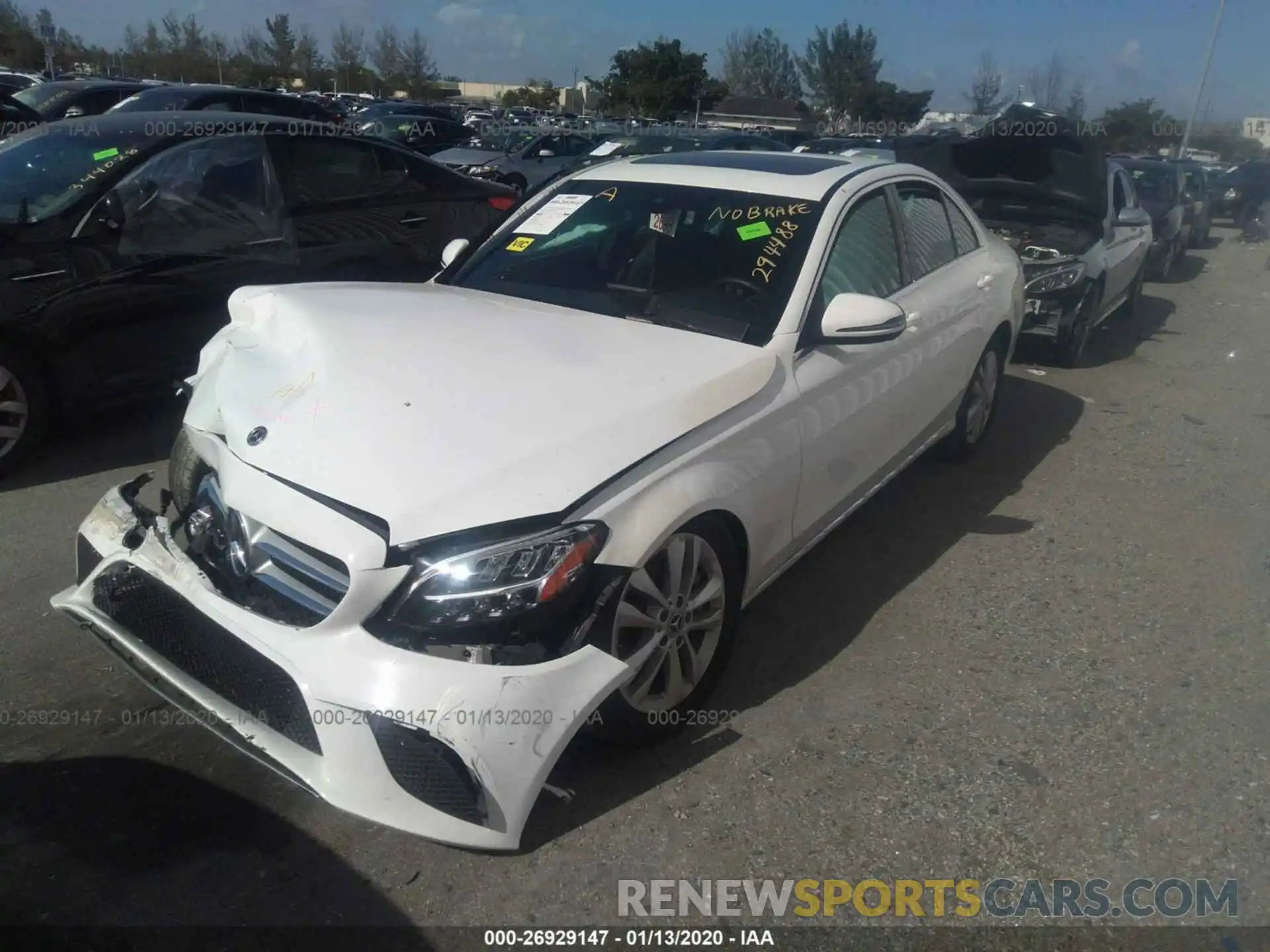 2 Photograph of a damaged car 55SWF8DB2KU294488 MERCEDES-BENZ C 2019