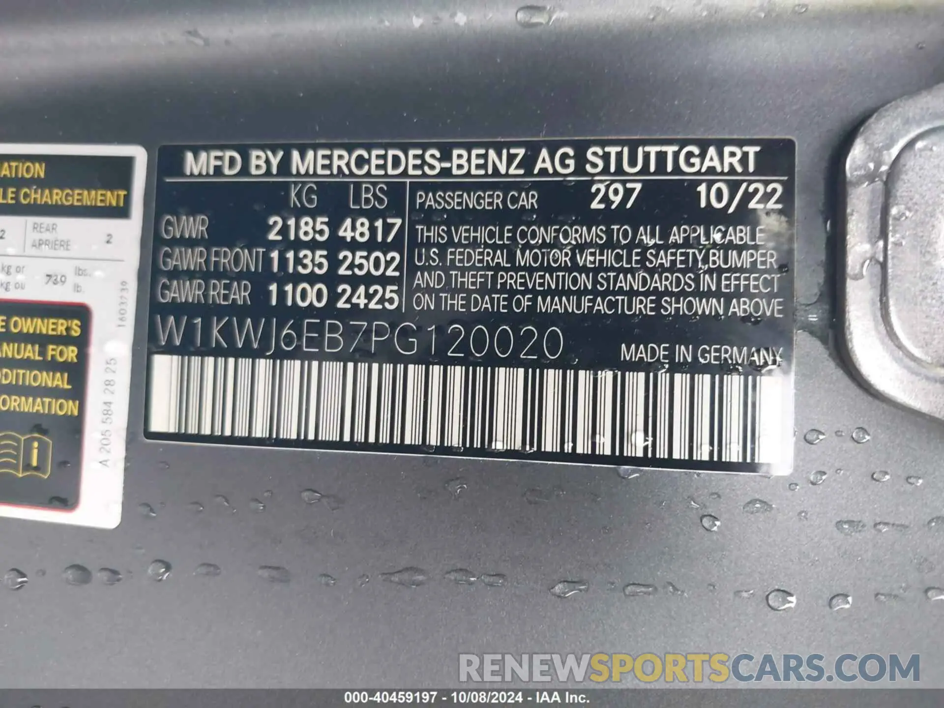 9 Photograph of a damaged car W1KWJ6EB7PG120020 MERCEDES-BENZ C 2023