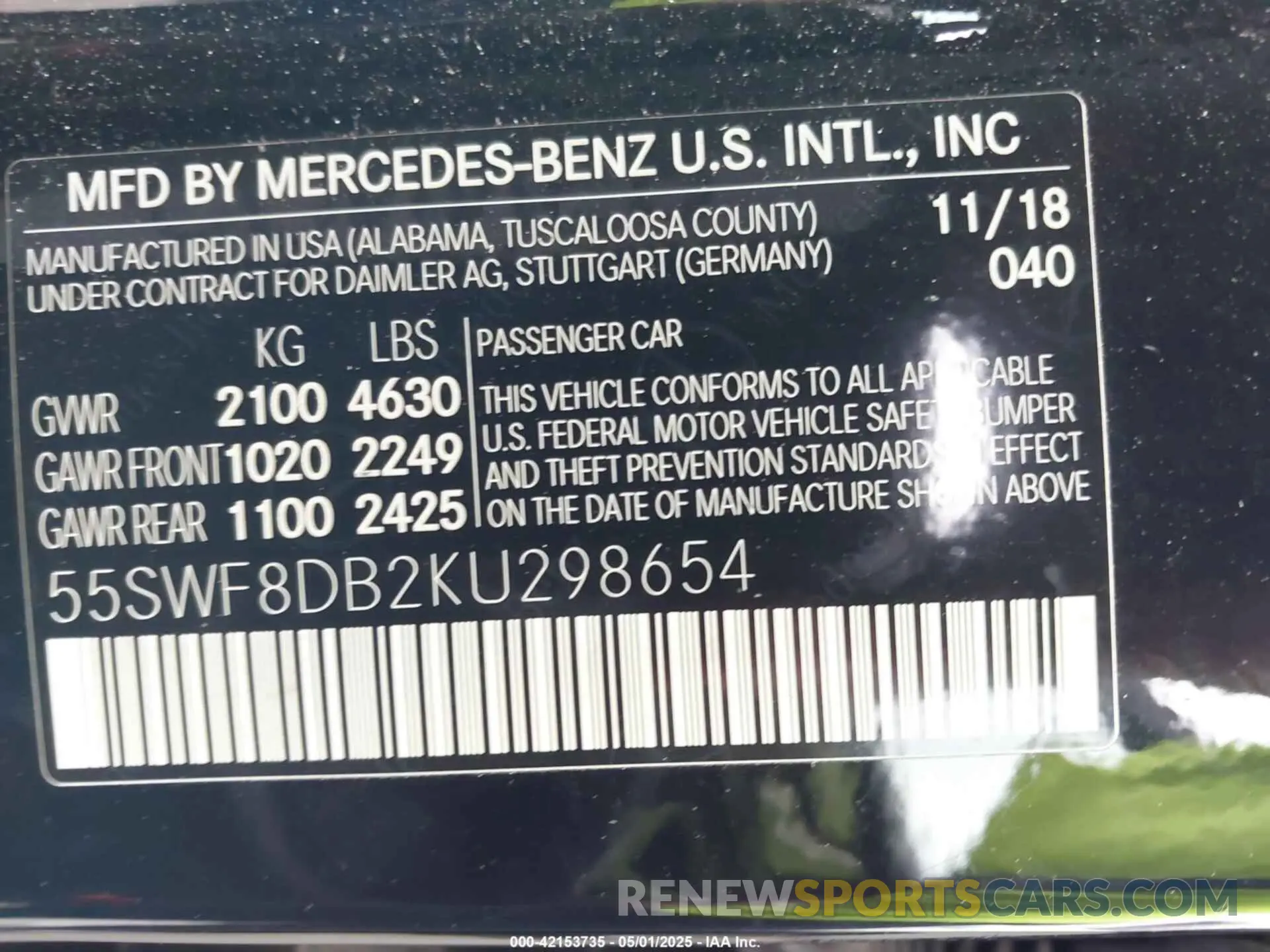9 Photograph of a damaged car 55SWF8DB2KU298654 MERCEDES-BENZ C 300 2019